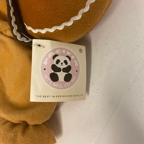 Pacifix Gingerbread Girl Plush NWT Christmas Decorative Plaid Bow Gift Tag - Picture 7 of 10